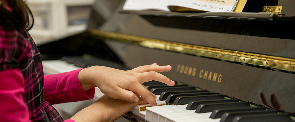 Girl playing the piano